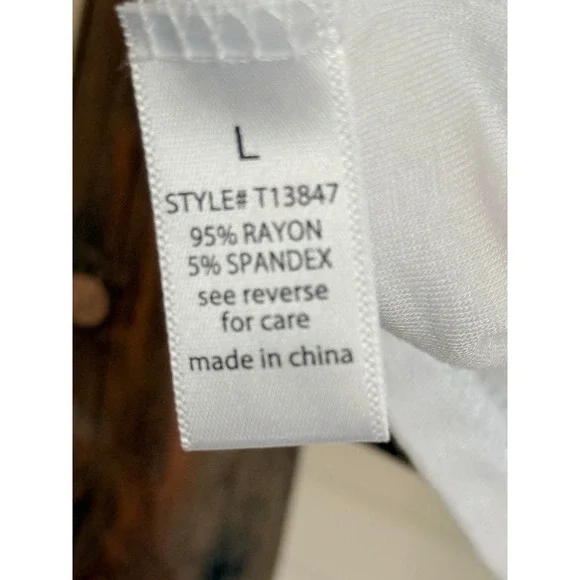 Active USA White Short Sleeve Crewneck T-Shirt - Picture 4 of 4